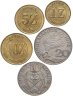 Купить Заир набор монет 1973-1988 (5 штук) Президент Мобуто
