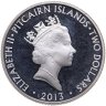 Купить Острова Питкэрн 2 доллара 2013 "Королевское эстрадное шоу"