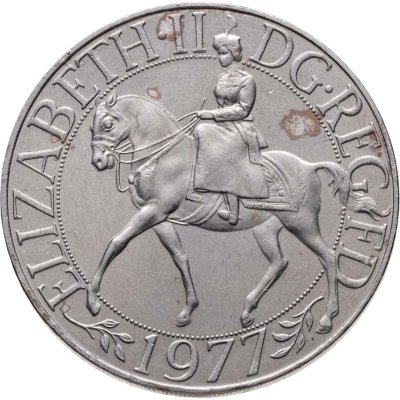 купить Великобритания 25 новых пенсов (new pence) 1977 25-я годовщина вступления на престол королевы Елизаветы II (серебряный юбилей)