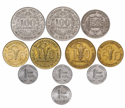 Купить Западная Африка набор из 11 монет 1976-1979