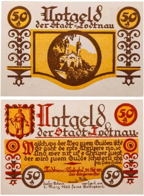 купить Австрия нотгельды 50 пфеннигов 1921