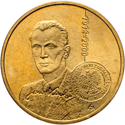 купить Польша 2 злотых 2014 "100 лет со дня рождения Яна Карского (100. rocznica urodzin Jana Karskiego)"
