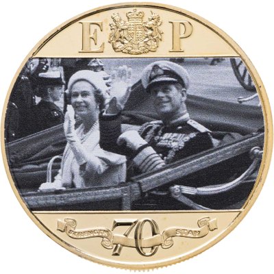 купить Гибралтар 1 крона 2017 "70 лет свадьбе Королевы Елизаветы II и Принца Филипа - 2000ые, The Millennial Decade"