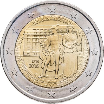 купить Австрия 2 евро (euro) 2016 "200 лет Национальному Банку"