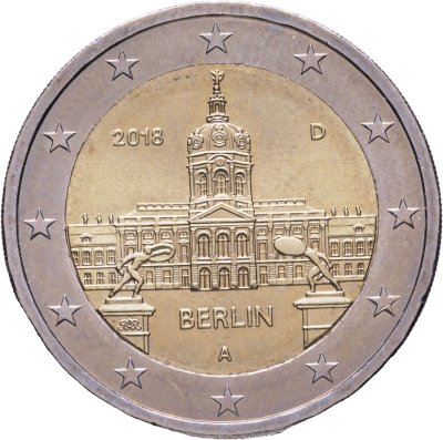 купить Германия 2 евро (euro) 2018 "Дворец Шарлоттенбург" А