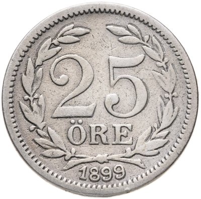 купить Швеция 25 эре 1899