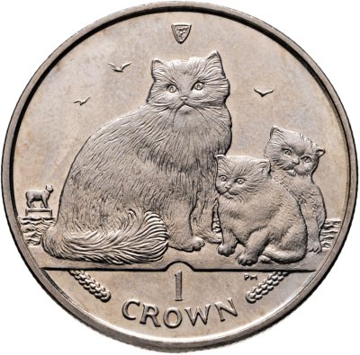 купить Остров Мэн 1 крона (crown) 2007 "Кошки - Рэгдолл"