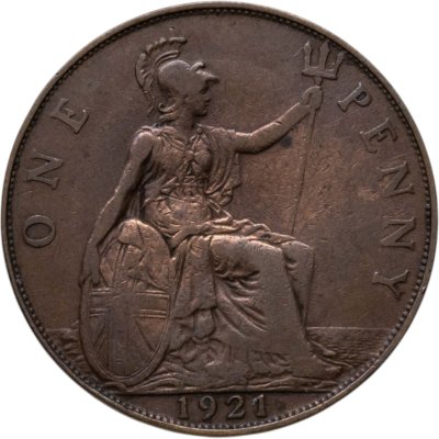 купить Великобритания 1 пенни (penny) 1921