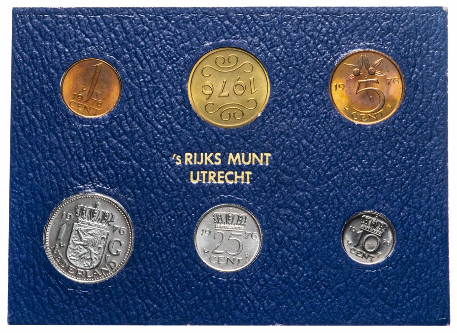 купить Нидерланды набор монет 1979 (5 монет+жетон в футляре)