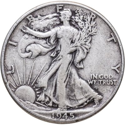 купить США 50 центов (1/2 доллара, half dollar) 1945 Walking Liberty Half Dollar