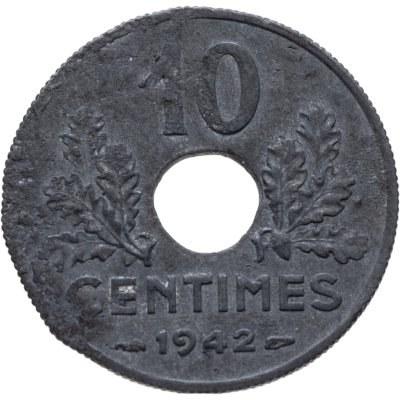 купить Франция 10 сантимов (centimes) 1942 ÉTAT FRANÇAIS