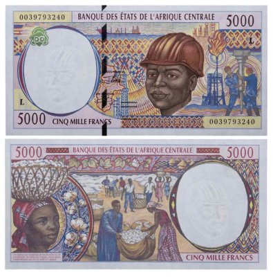 купить Габон 5000 франков 2000
