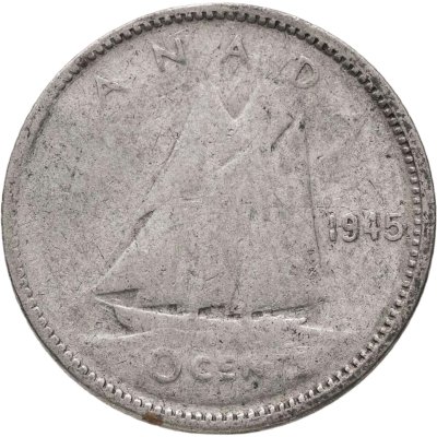купить Канада 10 центов (cents) 1945