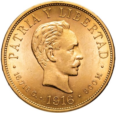 купить Куба 10 песо 1916 Хосе Марти