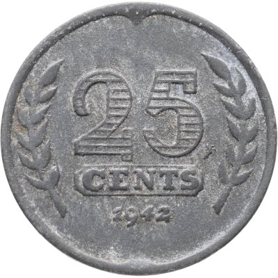 купить Нидерланды 25 центов (cents) 1942
