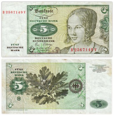 купить Германия ФРГ - 5 марок 1980 (Pick 30b)