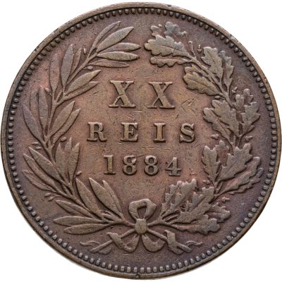 купить Португалия 20 реалов (рейс, reis) 1884