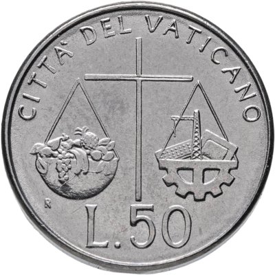 купить Ватикан 50 лир (lire) 1992