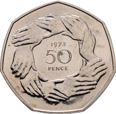 купить Великобритания 50 пенсов (pence) 1973 "Вступление в Европейское Экономическое Сообщество"
