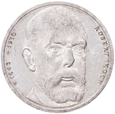 купить ФРГ 10 марок 1993 "150 лет со дня рождения Роберта Коха"