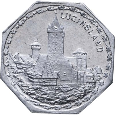 купить Германия (Нюрнберг) нотгельд 20 пфеннигов 1921 "Башня Люгинсланд" трамвайный жетон