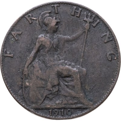 купить Великобритания 1 фартинг (farthing) 1910