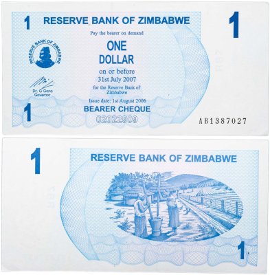 купить Зимбабве 1 доллар 2006 год (2007)
