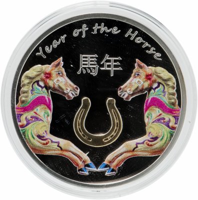 купить Остров Ниуэ 1 доллар 2014 «Две лошади»