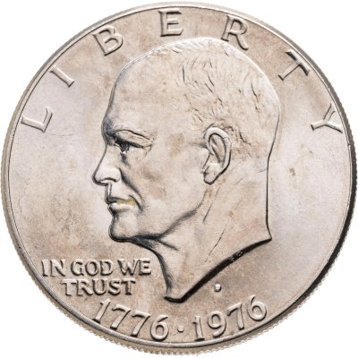 купить США 1 доллар 1976 "200 лет независимости США. Луна. "Колокол Свободы" Двор D, Тип I.