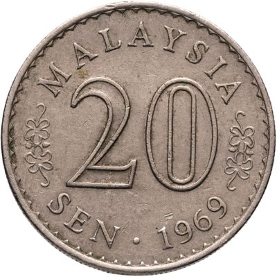 купить Малайзия 20 сенов (sen) 1969