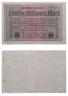 купить Германия 50000000 марок 1923 серая бумага