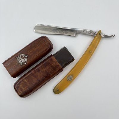 купить Бритва опасная "Puma-spesial 88 5/8" в футляре, Puma-Werk, металл, пластик, Германия, 1930-1950 гг.