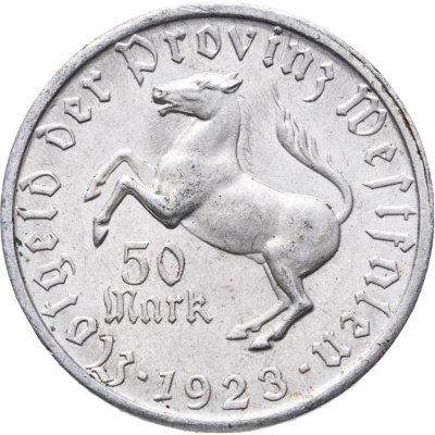 купить Германия, Вестфалия, нотгельд 50 марок 1923 "Аннетте фон Дросте-Хюльсхофф"