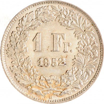Купить Швейцария 1 франк 1952