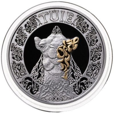 купить Казахстан 200 тенге 2023 "Культовые животные тотемы кочевников - Верблюд" в футляре