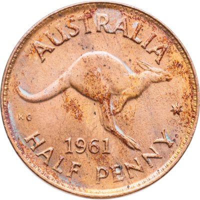 купить Австралия 1/2 пенни (penny) 1961