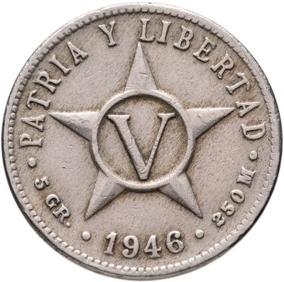 купить Куба 5 сентаво (centavos) 1946