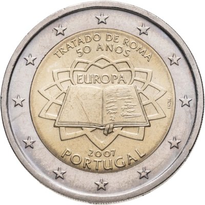 купить Португалия 2 евро 2007 "50 лет Римскому договору"