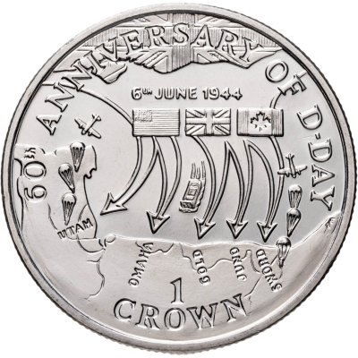 купить Остров Мэн 1 крона (crown) 2004 "60 лет Высадке в Нормандии"