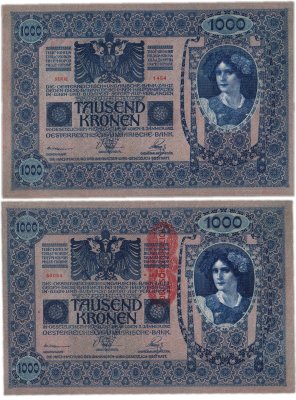 купить Австрия 1000 крон 1902 (1919)