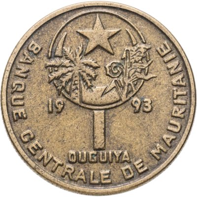 Купить Мавритания 1 угия (ouguiya) 1993