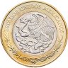 Купить Мексика 20 песо (pesos) 2010  20 лет присуждения Нобелевской премии по литературе Октавио Пасу