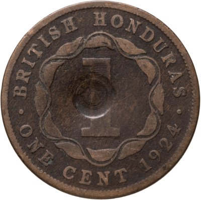 купить Британский Гондурас 1 цент (cent) 1924