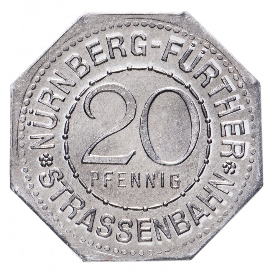 купить Германия, Нюрнберг 20 пфеннигов 1921 "Немецкий музей" (трамвайный жетон)