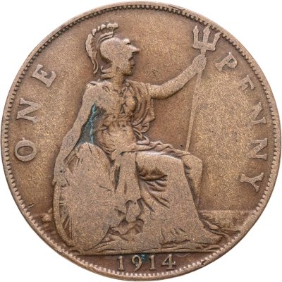 купить Великобритания 1 пенни (penny) 1914
