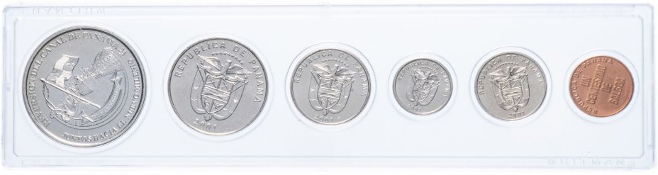 купить Панама набор из 6 монет 2001 в футляре
