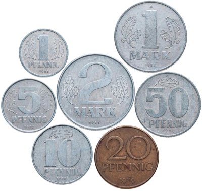 купить Германия (ГДР), набор из 7 монет 1969-1982 годов
