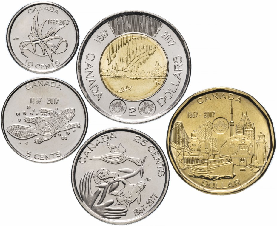 купить Канада набор монет 5-2017 "150 лет конфедерации"
