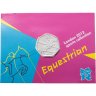 Купить Великобритания 50 пенсов (pence) 2011 "XXX летние Олимпийские Игры, Лондон 2012 - Конный спорт" в буклете