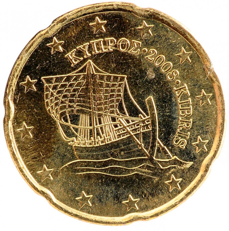 купить Кипр 20  евро центов 2008